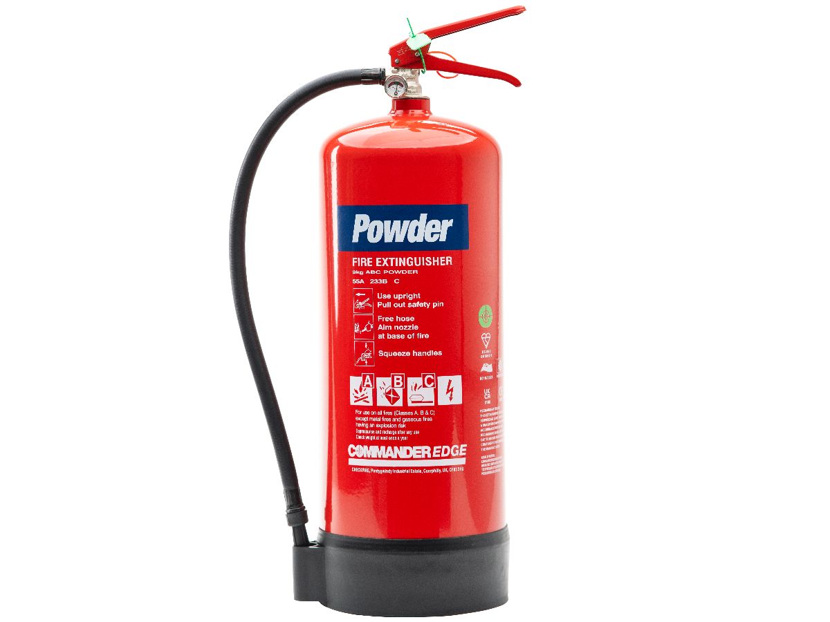 Image of the CommanderEDGE 9kg ABC Dry Powder Fire Extinguisher piece