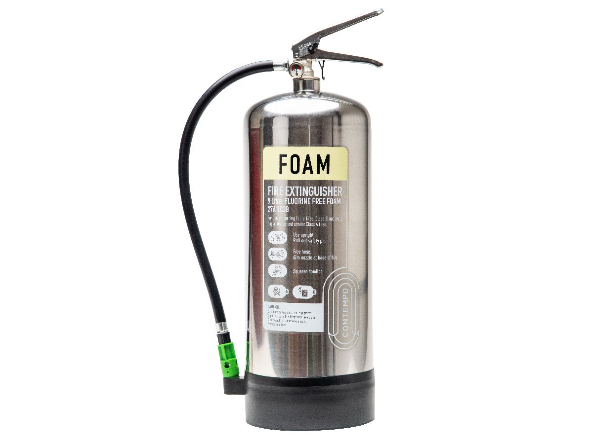 Image of the Contempo 9ltr Fluorine Free Foam fire extinguisher piece
