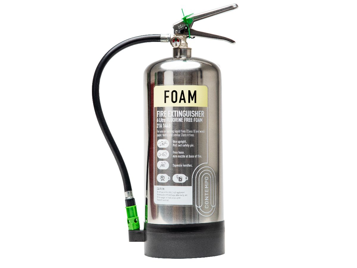 Image of the Contempo 6ltr Fluorine Free Foam fire extinguisher piece