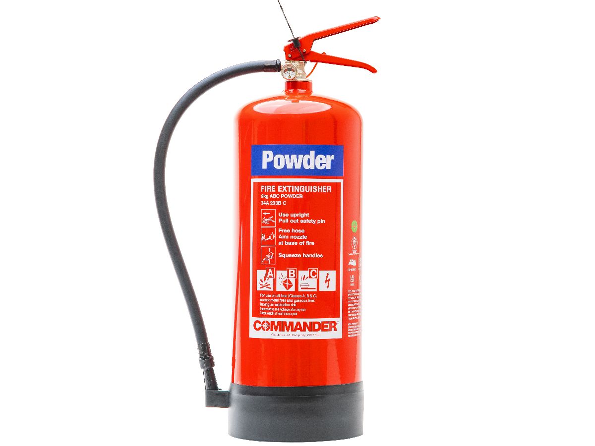 Image of the Commander 9kg ABC Powder fire extinguisher piece