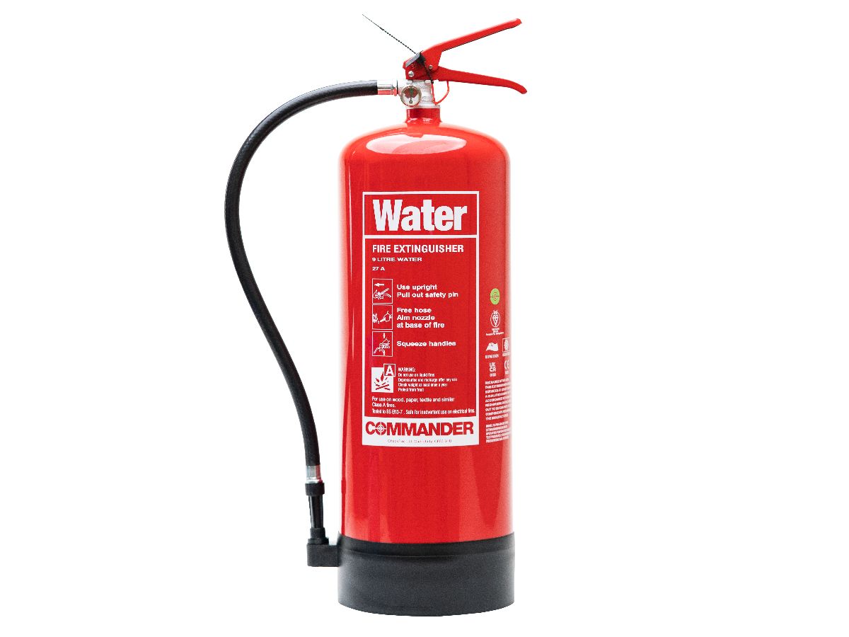 Image of the Commander 9ltr Water Pre-Filled Low Freeze Additive Fire Extinguisher piece