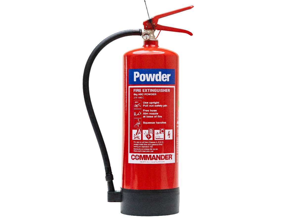 Image of the Commander 6kg ABC Powder fire extinguisher piece