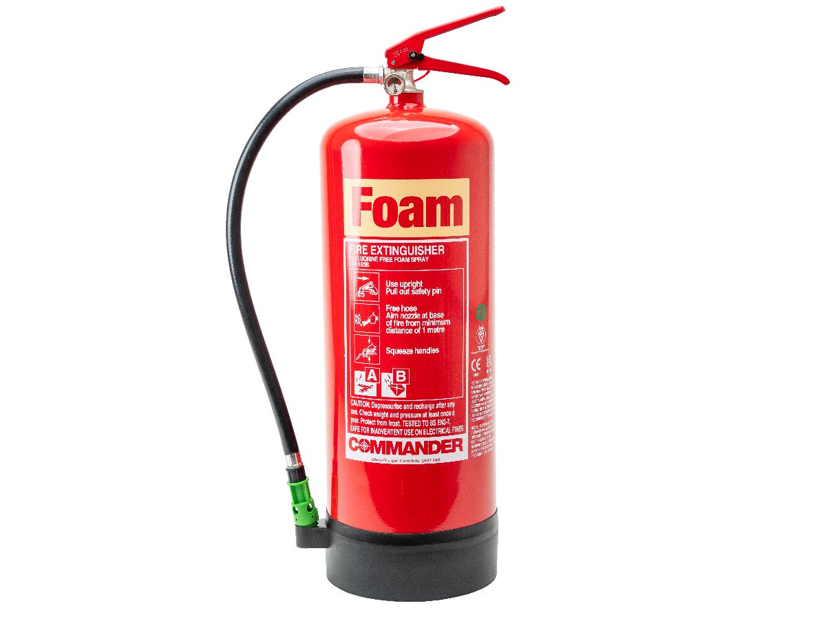 Image of the Commander 9ltr Fluorine-Free Foam fire extinguisher piece