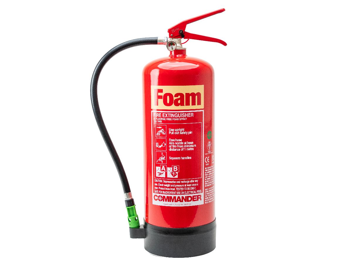 Image of the Commander 6ltr Fluorine-Free Foam fire extinguisher piece