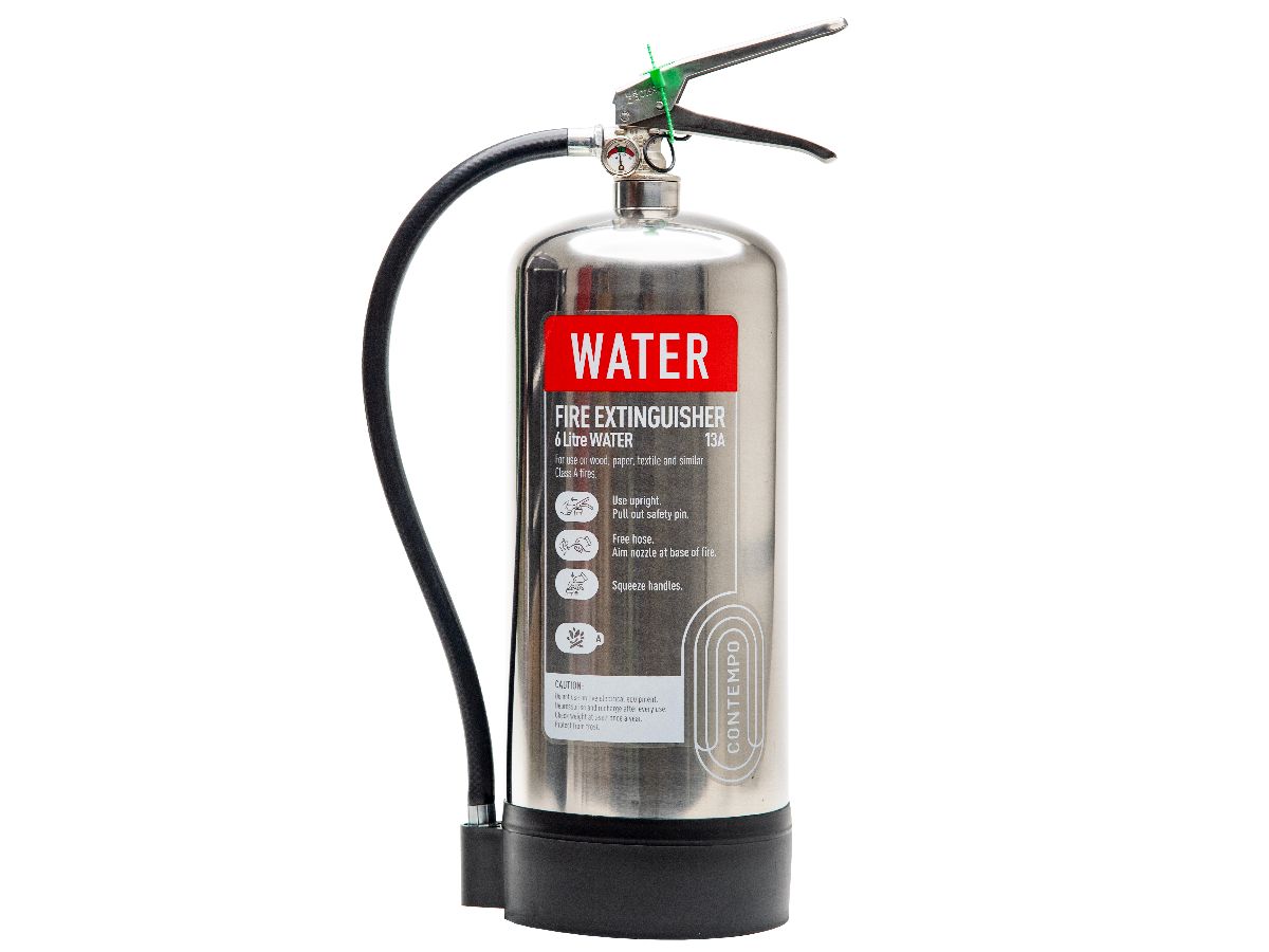 Image of the Contempo 6ltr Water Stainless Steel Fire Extinguisher piece
