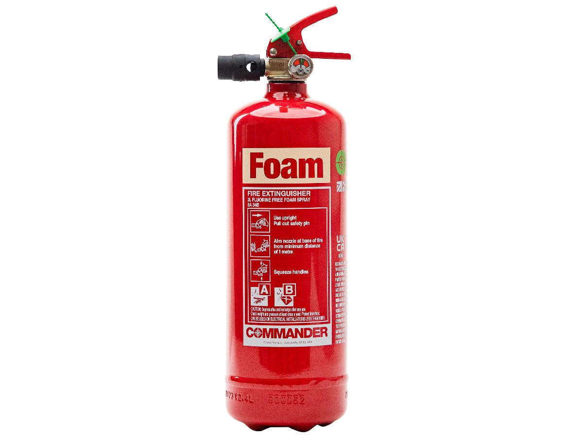 Image of the Commander 2ltr Fluorine-Free Foam fire extinguisher piece