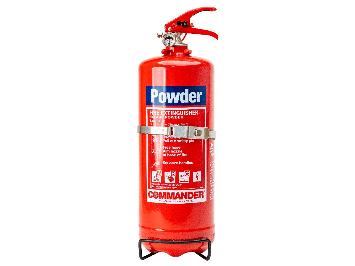 Image of the Commander 3kg ABC Dry Powder Fire Extinguisher piece