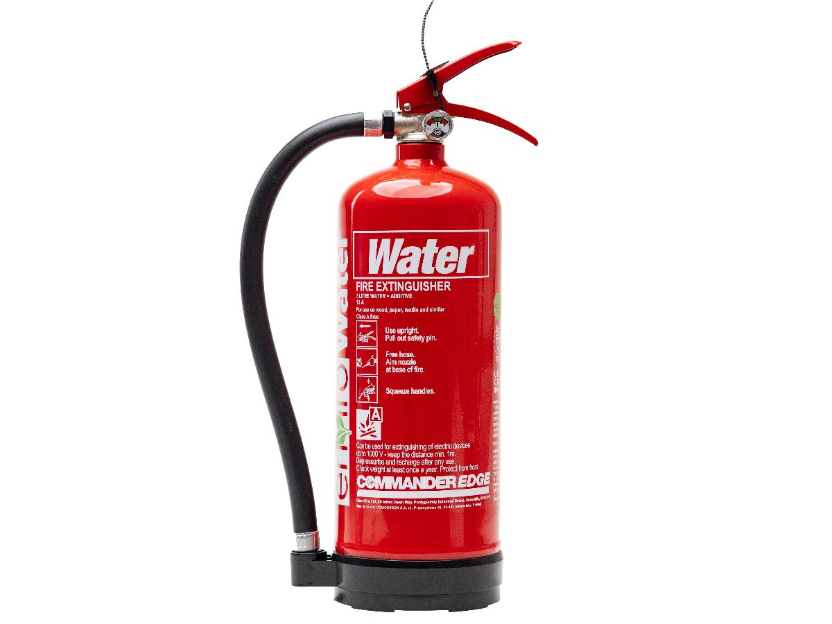 Image of the CommanderEDGE 3ltr Water Compact PLUS Fire Extinguisher piece